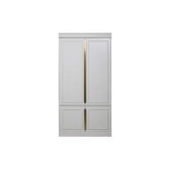 WARDROB CABINET LIGHT GREY METAL HANDLER 